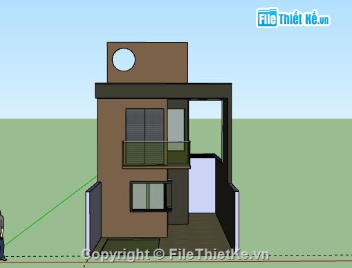 Nhà phố 2 tầng,model su nhà phố 2 tầng,file su nhà phố 2 tầng,sketchup nhà phố 2 tầng,nhà phố 2 tầng file su