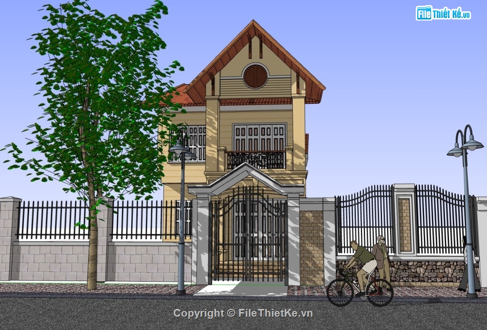 Thiết kế nhà phố,mẫu nhà 2 tầng,mẫu nhà phố 2 tầng,su nhà phố 2 tầng,sketchup nhà phố 2 tầng