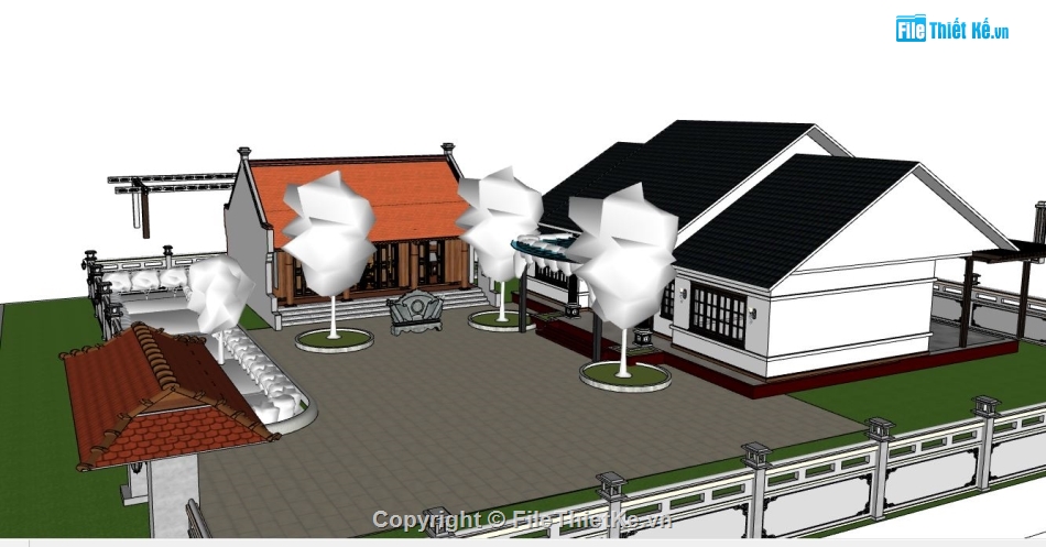 nhà thờ họ,su nhà thờ họ,sketchup nhà thờ họ