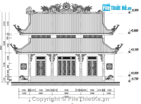 Nhà thờ đẹp,Nhà thờ họ,cad nhà thờ họ,nhà thờ họ file cad