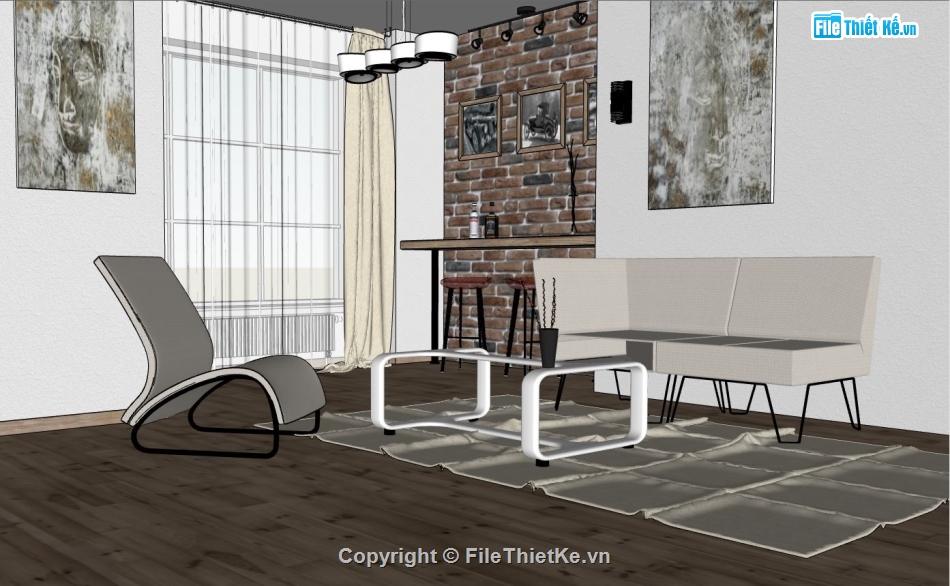 file Phòng khách,model su phòng khách,file sketchup phòng khách,phòng khách model su,file su phòng khách