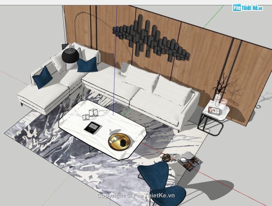 file su phòng khách,file sketchup phòng khách,model su phòng khách