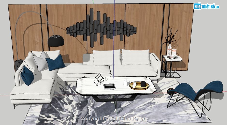 file su phòng khách,file sketchup phòng khách,model su phòng khách