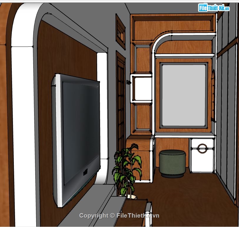 3d sketchup phòng ngủ,3d su phòng ngủ,file sketchup phòng ngủ đẹp