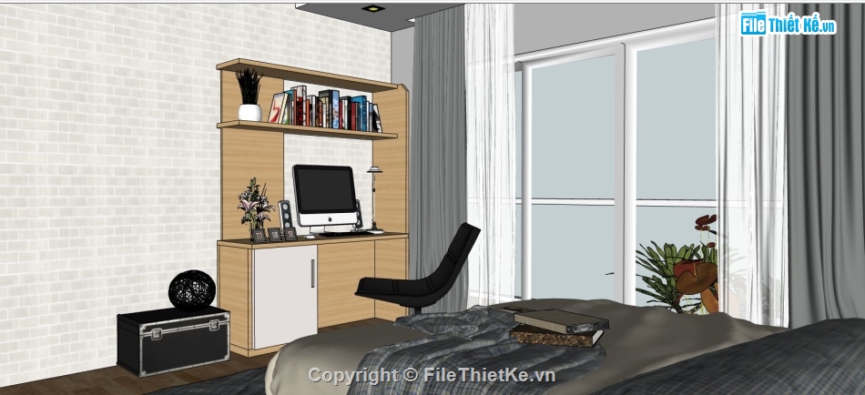 su phòng ngủ,3d phòng ngủ,mẫu phòng ngủ,3d sketchup phòng ngủ