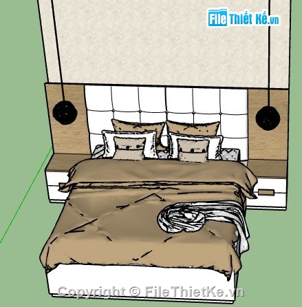 file su phòng ngủ,sketchup phòng ngủ,model su phòng ngủ