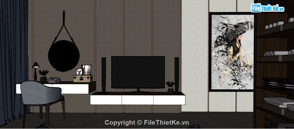su phòng ngủ,mẫu phòng ngủ,sketchup phòng ngủ,nội thất phòng ngủ
