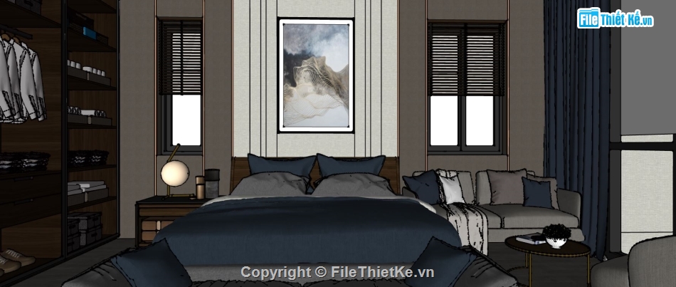 su phòng ngủ,mẫu phòng ngủ,sketchup phòng ngủ,nội thất phòng ngủ