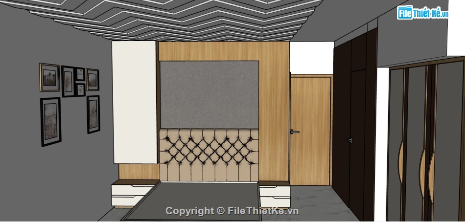 file sketchup phòng ngủ,file su phòng ngủ,3d sketchup phòng ngủ