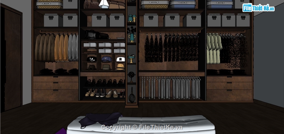 model su phòng thay đồ,phòng thay đồ file sketchup,phòng thay đồ model