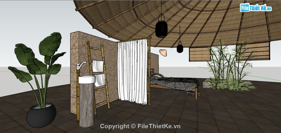 su resort,siêu phẩm sketchup resort,model sketchup resort,3d sketchup resort