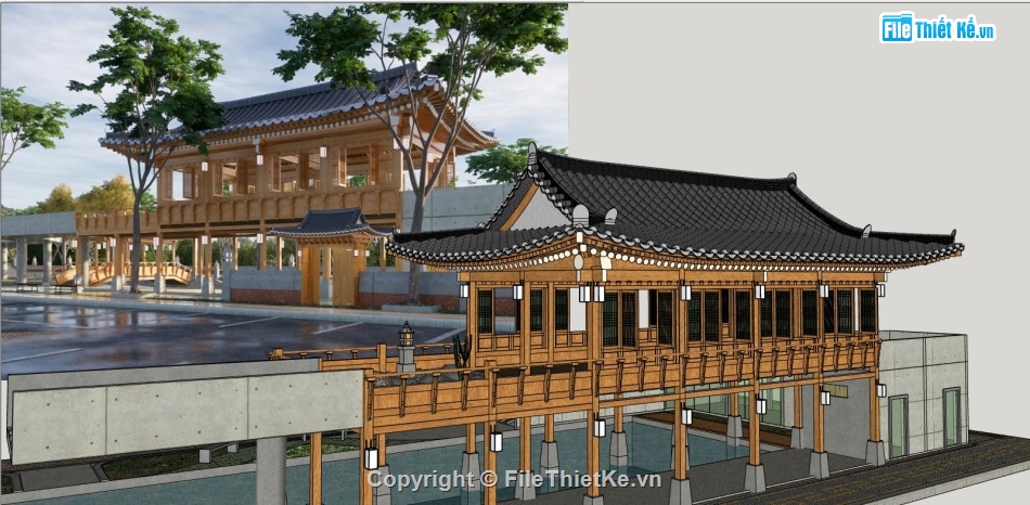 trạm dừng chân,su trạm dừng chân,sketchup trạm dừng chân