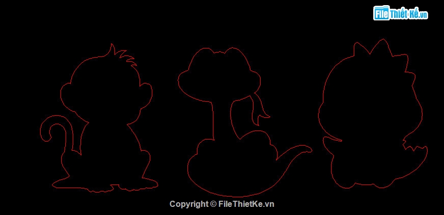 3 con giáp,file cnc con giáp,mẫu cnc 3 con giáp