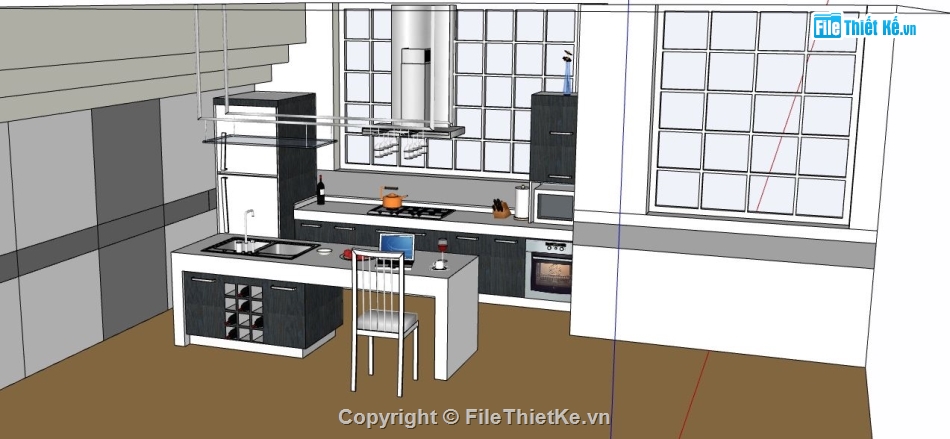 Thiết kế nội thất,model bếp,sketchup nội thất phòng bếp