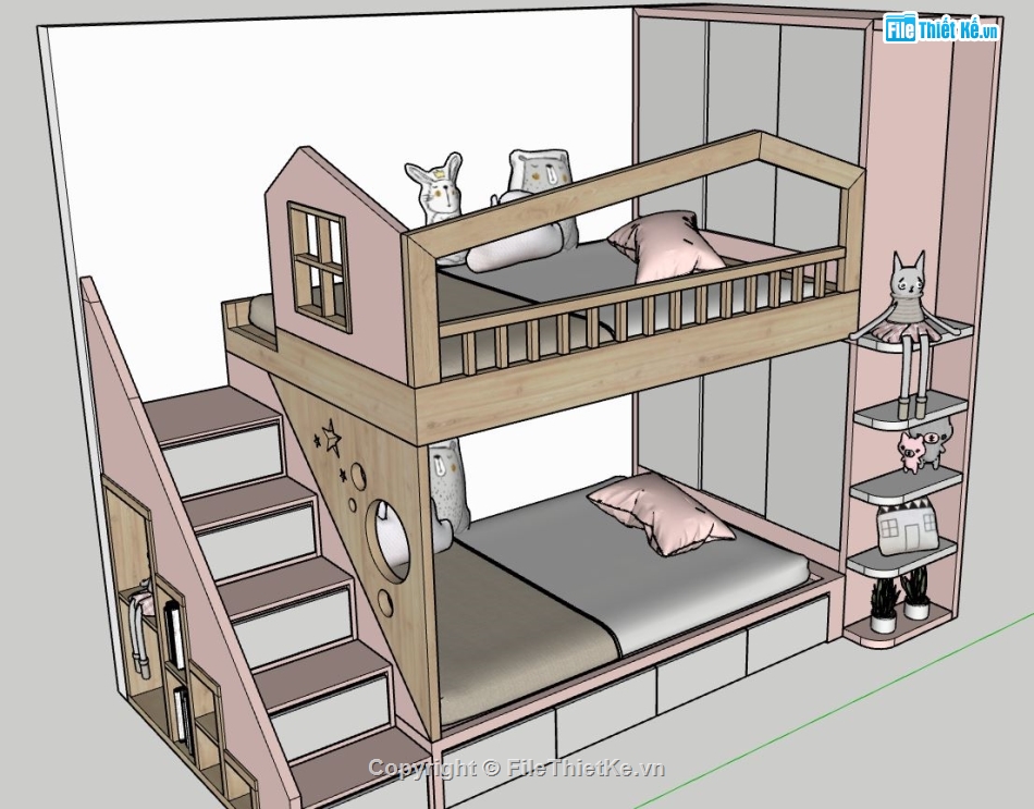sketchup mẫu giường,mẫu giường,file sketchup giường ngủ