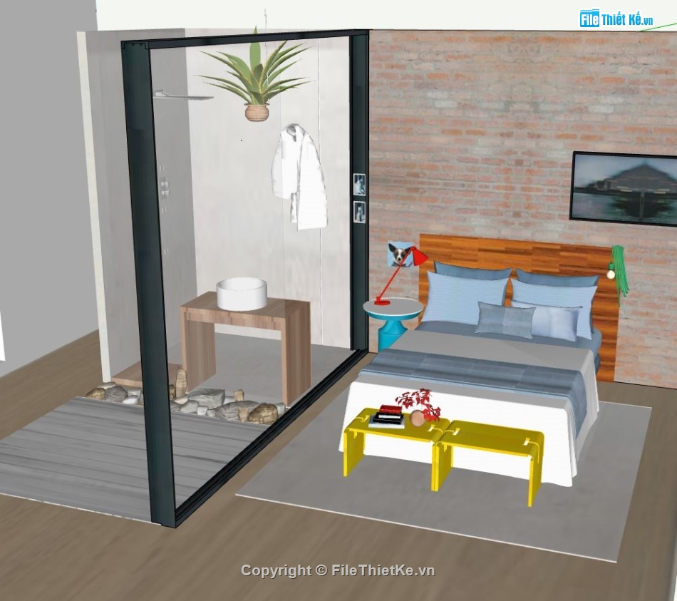 sketchup nội thất phòng ngủ,mẫu nội thất phòng ngủ,su phòng ngủ