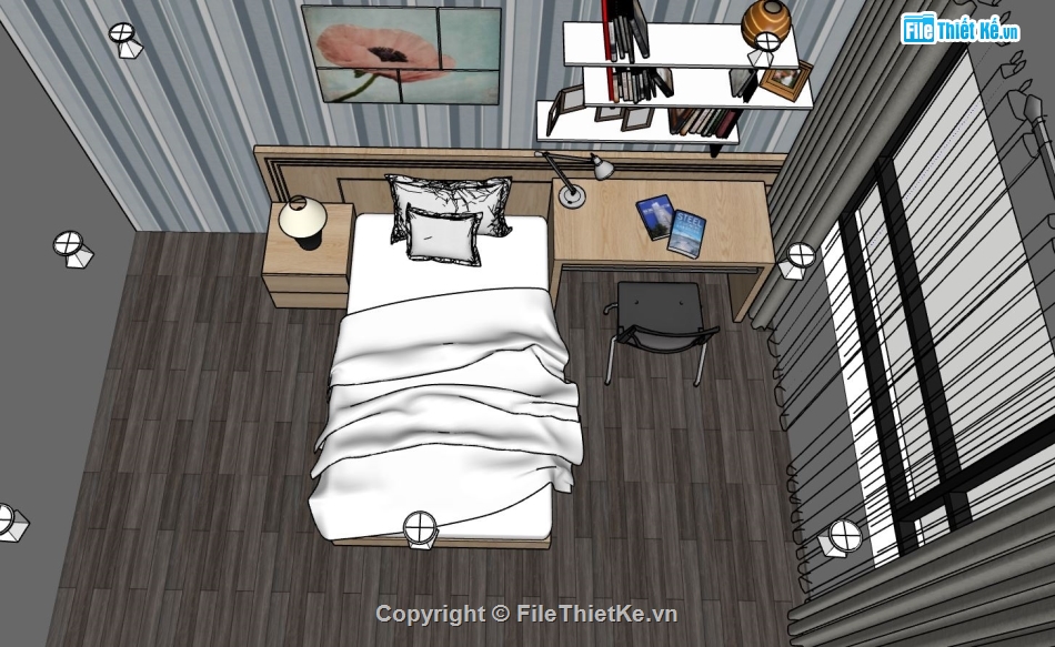 nội thất phòng ngủ,sketchup nội thất,model nội thất phòng ngủ sketchup,sketchup nội thất phòng ngủ