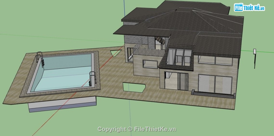 biệt thự 2 tầng có hồ bơi,biệt thự  model su,biệt thự 2 tầng