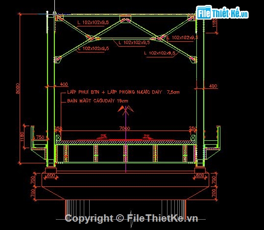 thiết kế môn học,thi công cầu giàn thép,thiết kế cầu giàn thép,bản vẽ cầu giàn thép