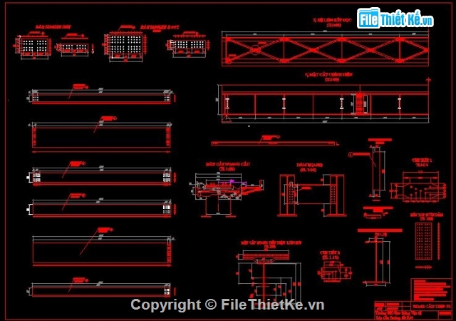 I liên hợp bê tông cốt thép,dầm liên hợp thép bê tông,cầu dầm thép liên hợp,bản vẽ cầu dầm thép liên hợp