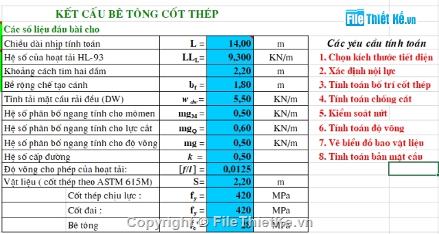 thiết kế môn học,đồ án môn học,bài tập lớn,kết cấu bê tông cốt thép,22TCN272-05,BTCT