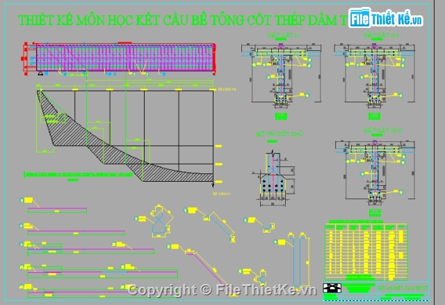 thiết kế môn học,đồ án môn học,bài tập lớn,kết cấu bê tông cốt thép,22TCN272-05,L=20m