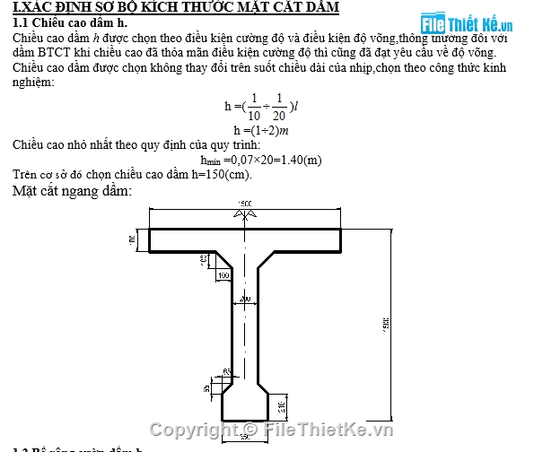 thiết kế môn học,đồ án môn học,bài tập lớn,kết cấu bê tông cốt thép,22TCN272-05,L=20m