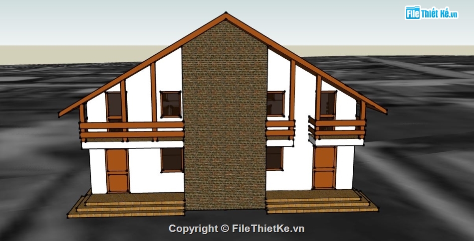 su nhà 1 tầng,file sketchup nhà 1 tầng,model su nhà 1 tầng
