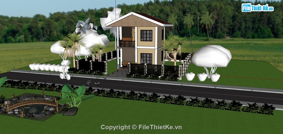 model su nhà 2 tầng,model su nhà 2 tầng đẹp,nhà 2 tầng đẹp