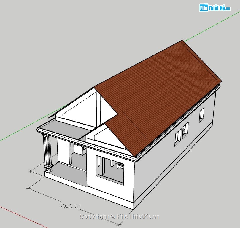 model su nhà cấp 4,file sketchup nhà cấp 4,nhà cấp 4 file sketchup,file su nhà cấp 4,nhà cấp 4 model su