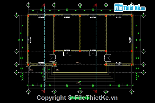 nhà đa năng 1 tầng 15.6x10m,file cad thiết kế nhà đa chức năng,nhà đa năng thiết kế file autocad