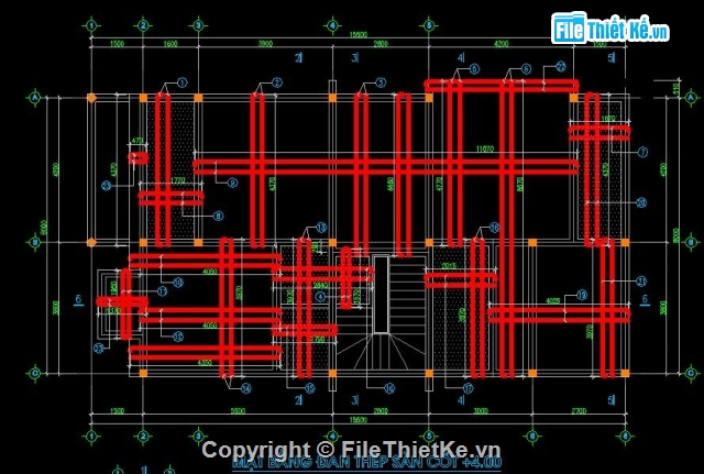 bản vẽ nhà dân dụng,kích thước nhà 8 x 15.5m,mẫu nhà dân dụng 2 tầng