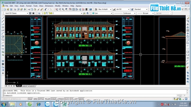 kiến trúc nhà hiệu bộ,kết cấu nhà hiệu bộ,nhà hiệu bộ trường học,bản vẽ nhà hiệu bộ,thiết kế nhà hiệu bộ trường tiểu học