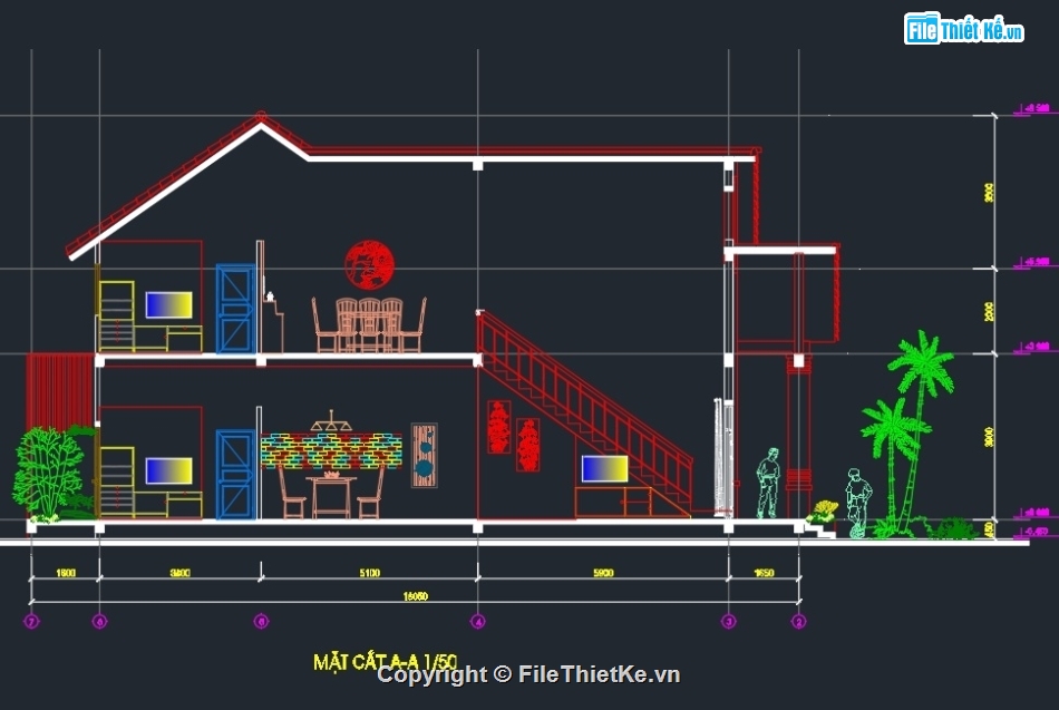 nhà hiện đại,nhà kích thước 6.7x19m,nhà gác lửng,mẫu nhà gác lửng