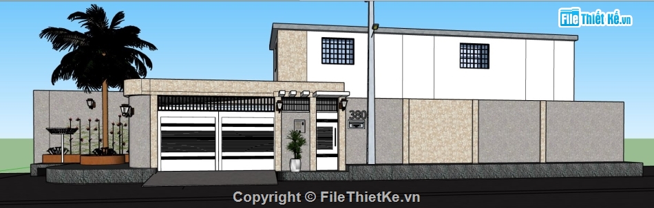 file nhà phố sketchup,sketchup nhà 1 tầng,nhà phố sketchup,file sketchup nhà phố