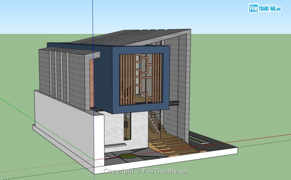 Nhà phố 2 tầng,model su nhà phố 2 tầng,nhà phố 2 tầng sketchup,file su nhà phố 2 tầng,mẫu nhà phố 2 tầng sketchup