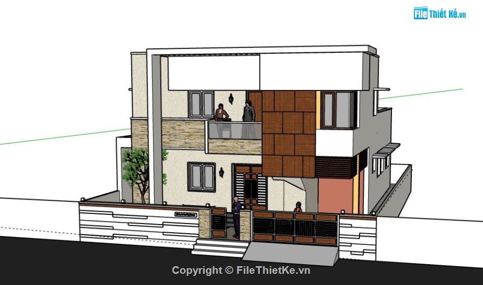 Nhà phố 2 tầng,model su nhà phố 2 tầng,file su nhà phố 2 tầng,file sketchup nhà phố 2 tầng,nhà phố 2 tầng file su