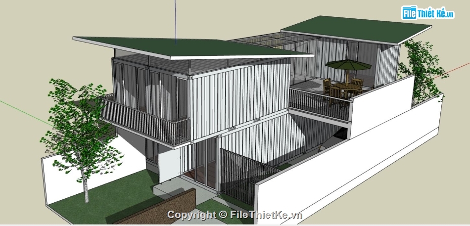 mẫu nhà phố 2 tầng,su nhà phố 2 tầng,sketchup nhà phố 2 tầng,thiết kế nhà phố 2 tầng