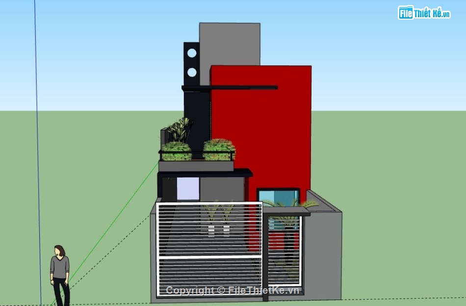 nhà phố 2 tầng,model su nhà phố 2 tầng,nhà phố 2 tầng file su,sketchup nhà phố 2 tầng,nhà phố 2 tầng file sketchup