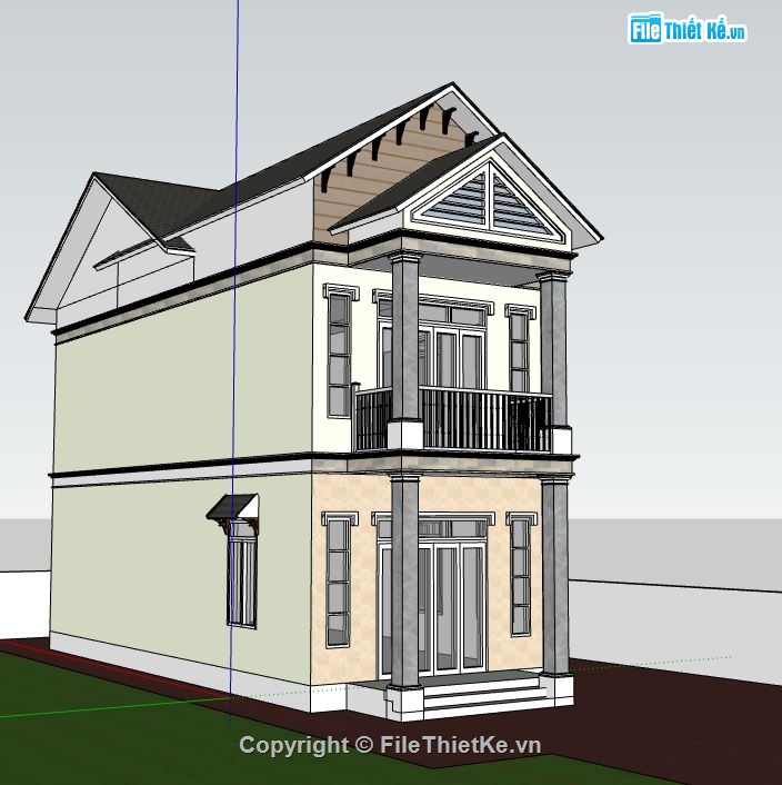 su nhà phố,file sketchup nhà phố,model su nhà phố