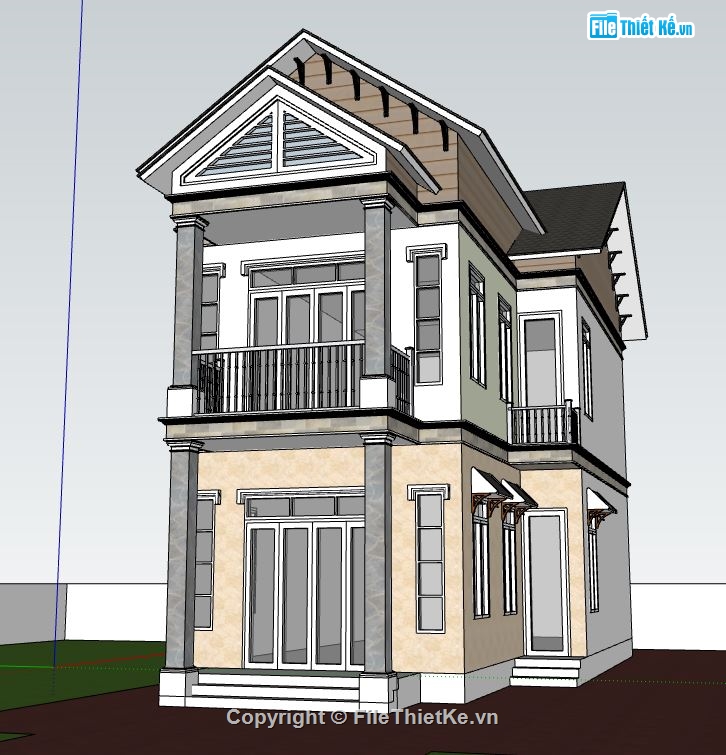 su nhà phố,file sketchup nhà phố,model su nhà phố