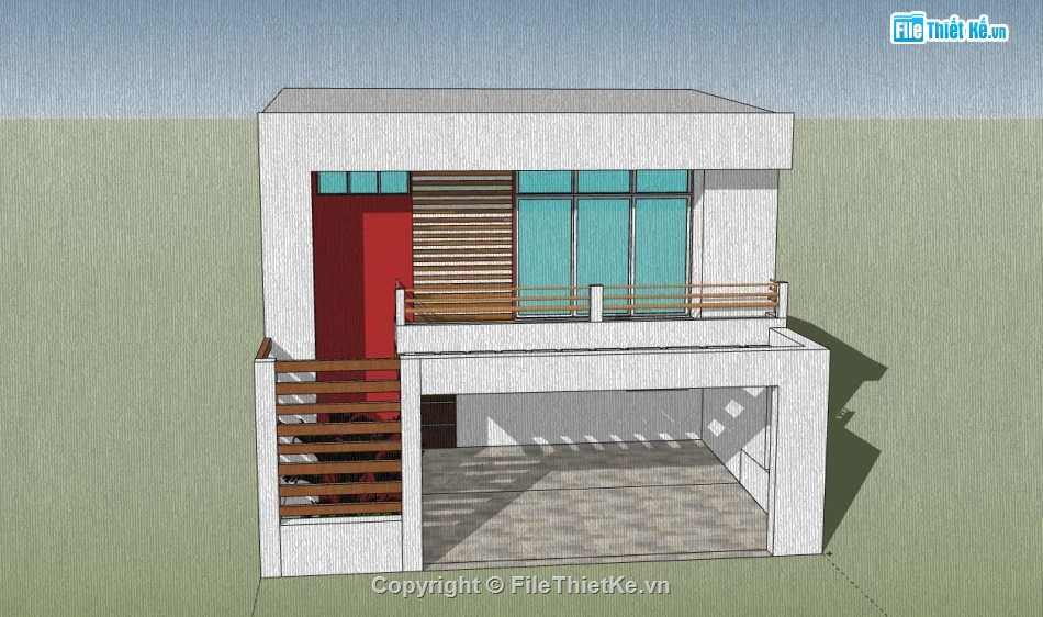 nhà phố 2 tầng,model su nhà phố 2 tầng,nhà phố 2 tầng file su,sketchup nhà phố 2 tầng,nhà phố 2 tầng sketchup