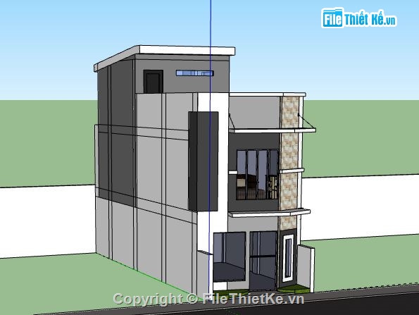 Nhà phố 2 tầng,model nhà phố 2 tầng,nhà phố 2 tầng file su,sketchup nhà phố 2 tầng,nhà phố 2 tầng sketchup