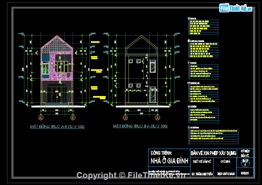 Bản vẽ nhà phố,nhà phố 2 tầng,bản vẽ cad nhà phố 2 tầng,mẫu nhà phố 2 tầng
