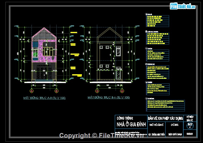 Bản vẽ nhà phố,nhà phố 2 tầng,bản vẽ cad nhà phố 2 tầng,mẫu nhà phố 2 tầng