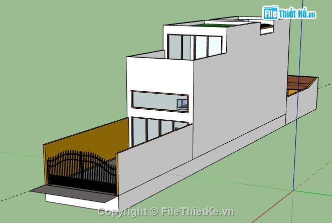 Nhà phố 3 tầng,model su nhà phố 3 tầng,file su nhà phố 3 tầng,mẫu nhà phố 3 tầng sketchup,nhà phố 3 tầng sketchup