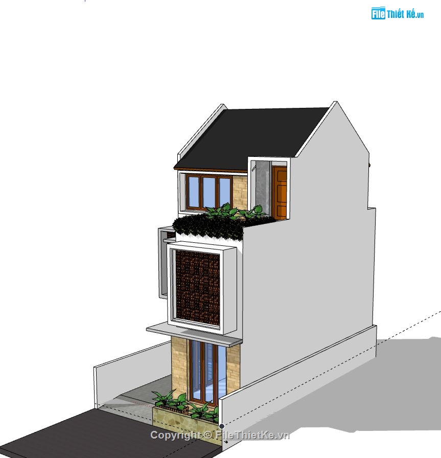 nhà phố 3 tầng,model su nhà phố 3 tầng,sketchup nhà phố 3 tầng,model sketchup nhà phố 3 tầng,nhà phố 3 tầng file sketchup