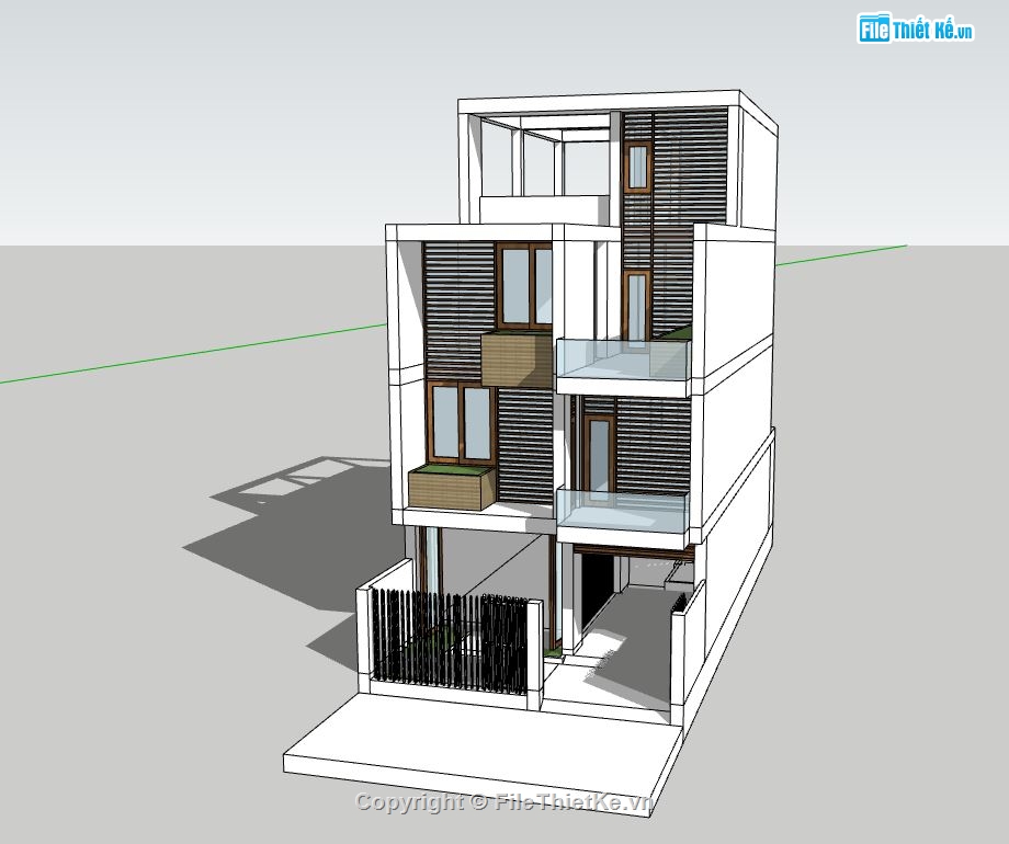 nhà phố 3 tầng,nhà 3 tầng,model su nhà phố 3 tầng