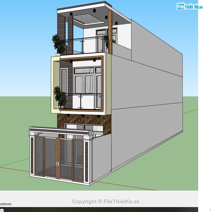 su nhà phố,file sketchup nhà phố,model su nhà phố
