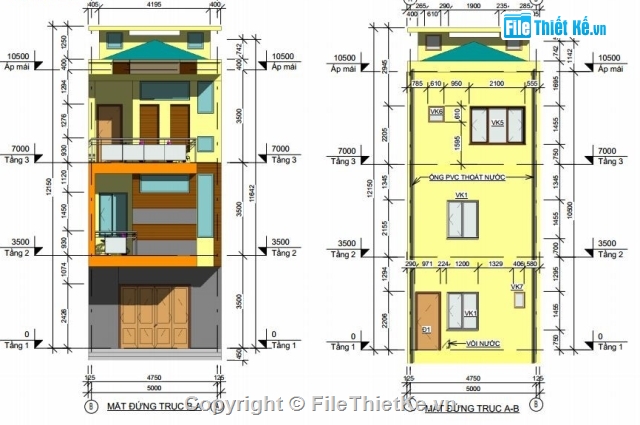 Thiết kế nhà phố,nhà phố 3 tầng,Kiến trúc nhà phố,kết cấu nhà phố,nhà phố đẹp